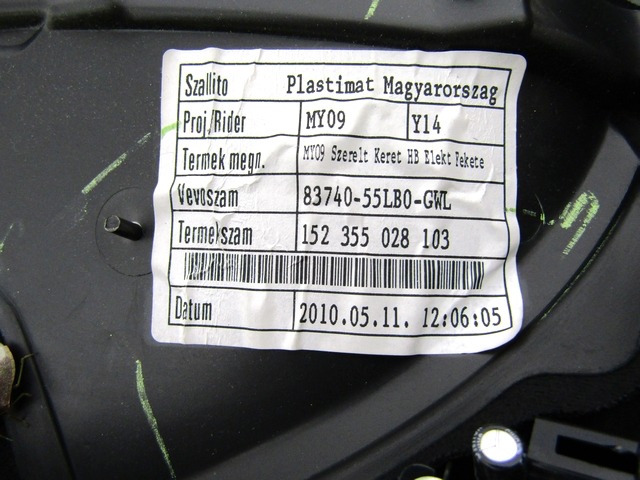 VRATNI PANEL OEM N. PNPSTFT16FYRSV5P ORIGINAL REZERVNI DEL FIAT SEDICI FY R (05/2009 - 2014) BENZINA LETNIK 2010