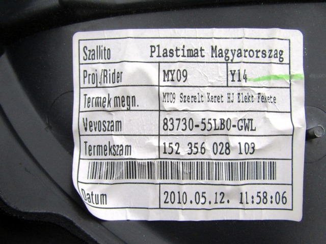 VRATNI PANEL OEM N. PNPDTFT16FYRSV5P ORIGINAL REZERVNI DEL FIAT SEDICI FY R (05/2009 - 2014) BENZINA LETNIK 2010