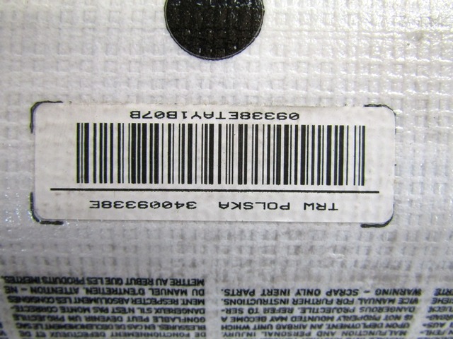 KIT AIRBAG KOMPLET OEM N. 25482 KIT AIRBAG COMPLETO ORIGINAL REZERVNI DEL BMW SERIE 3 BER/SW/COUPE/CABRIO E90/E91/E92/E93 (2005 -2009) DIESEL LETNIK 2008