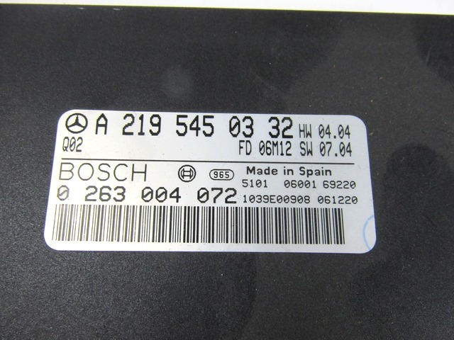 ECU PARKIRNI SENZORJI OEM N. 0263004072 A2195450332 ORIGINAL REZERVNI DEL MERCEDES CLASSE CLS C219 BER (2004 - 2010)DIESEL LETNIK 2007