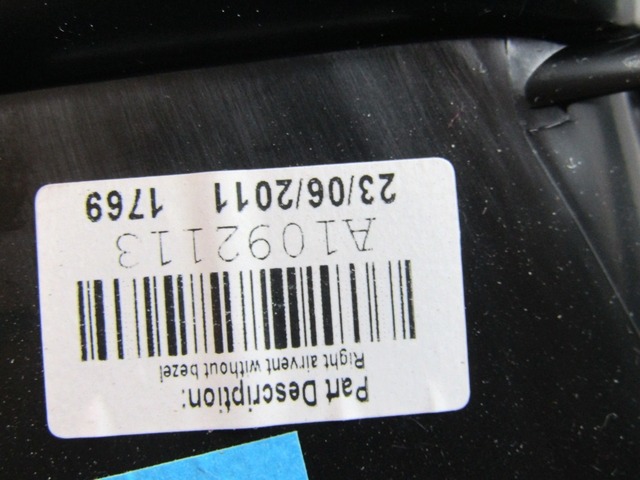 ODVOD ZRAKA OEM N. A1092113 ORIGINAL REZERVNI DEL CITROEN C3 MK2 SC (2009 - 2016) DIESEL LETNIK 2011