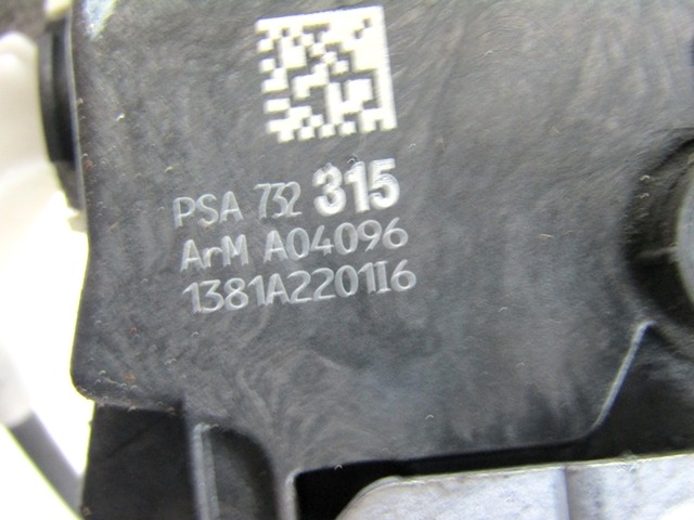 CENTRALNO ZAKLEPANJE ZADNJIH DESNIH VRAT OEM N. 9800624980 ORIGINAL REZERVNI DEL CITROEN C3 MK2 SC (2009 - 2016) DIESEL LETNIK 2011