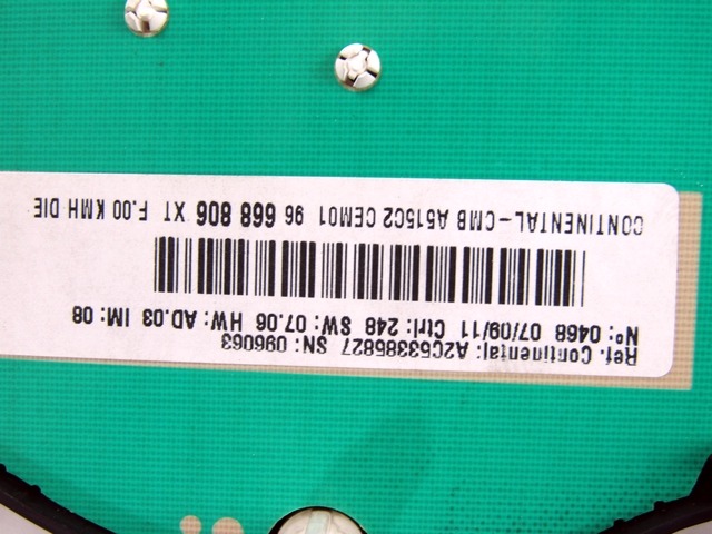 KILOMETER STEVEC OEM N. 96668806XT ORIGINAL REZERVNI DEL CITROEN C3 MK2 SC (2009 - 2016) DIESEL LETNIK 2011