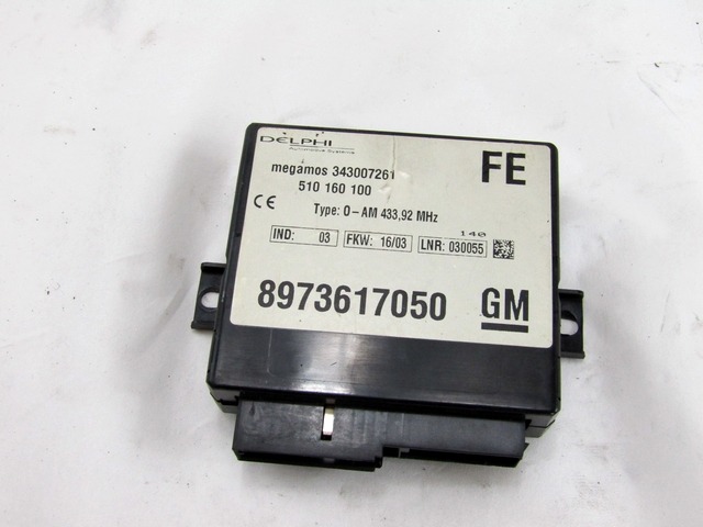 RACUNALNIK AVTOALARMA/BLOKADA MOTORJA OEM N. 8973617050 ORIGINAL REZERVNI DEL ISUZU D-MAX TFR TFS MK1 (2003 - 2008) DIESEL LETNIK 2004