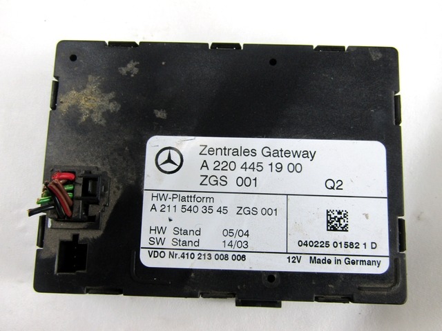 RACUNALNIK VMESNIKA (GATEWAY) OEM N. A2204451900 ORIGINAL REZERVNI DEL MERCEDES CLASSE S W220 (1998 - 2006)DIESEL LETNIK 2004