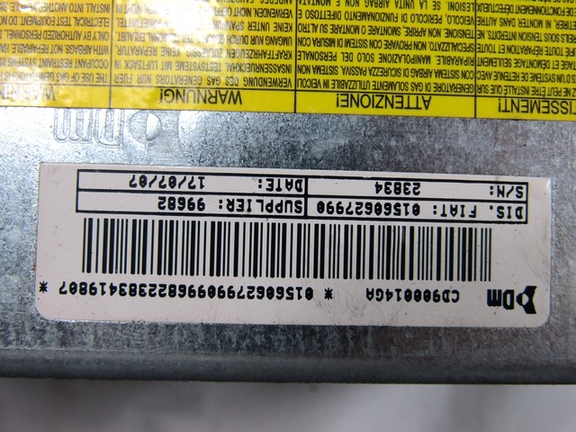 KIT AIRBAG KOMPLET OEM N. 19449 KIT AIRBAG COMPLETO ORIGINAL REZERVNI DEL ALFA ROMEO 159 939 BER/SW (2005 - 2013) DIESEL LETNIK 2007