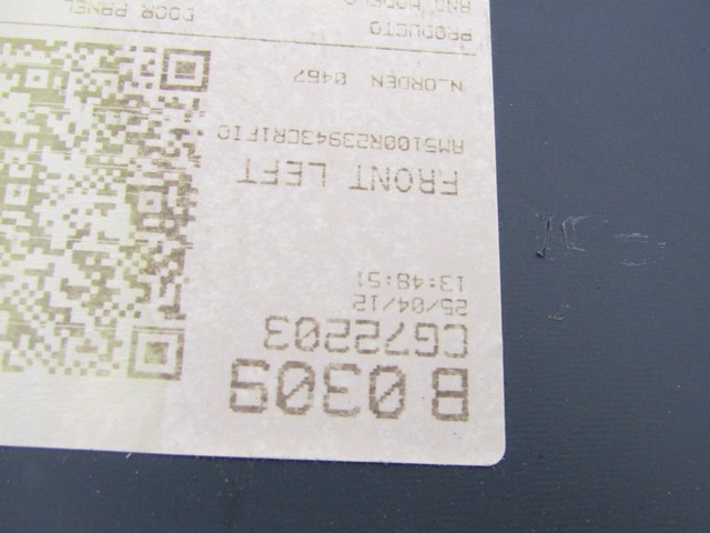 NOTRANJA OBLOGA SPREDNJIH VRAT OEM N. PNASTFDCMAXDXAMK2MV5P ORIGINAL REZERVNI DEL FORD CMAX GRAND CMAX MK2 DXA-CB7 DXA-CEU (2010 - 03/2015) DIESEL LETNIK 2012