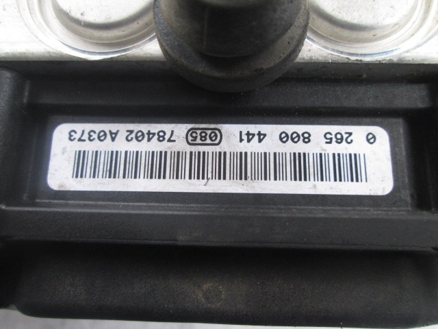 ABS AGREGAT S PUMPO OEM N. 265800441 ORIGINAL REZERVNI DEL CITROEN C1 (2005 - 2014) BENZINA LETNIK 2007