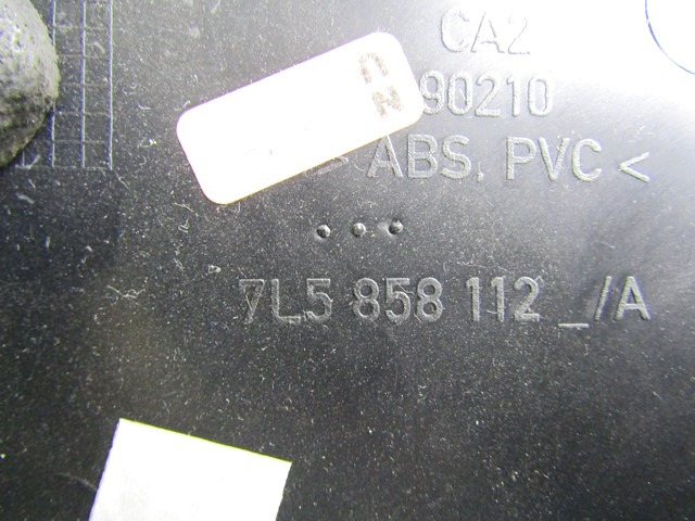 MONTA?NI DELI /  ARMATURNE PLOSCE SPODNJI OEM N. 7L5858112 ORIGINAL REZERVNI DEL PORSCHE CAYENNE 9PA MK1 (2003 -2008) BENZINA LETNIK 2004
