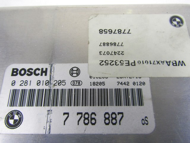 OSNOVNA KRMILNA ENOTA DDE / MODUL ZA VBRIZGAVANJE OEM N. 281010205 ORIGINAL REZERVNI DEL BMW SERIE 3 E46 BER/SW/COUPE/CABRIO (1998 - 2002) DIESEL LETNIK 2001