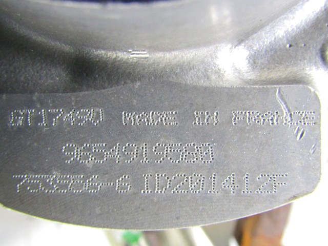 TURBINA OEM N. 9654919580 ORIGINAL REZERVNI DEL CITROEN C5 DC DE MK1 SW (2000 - 2004) DIESEL LETNIK 2007