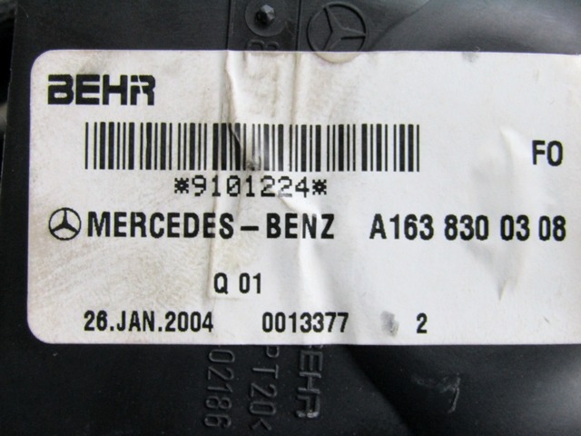 VENTILATOR  KABINE  OEM N. A1638300308 ORIGINAL REZERVNI DEL MERCEDES CLASSE ML W163 (1997 - 2006) DIESEL LETNIK 2004