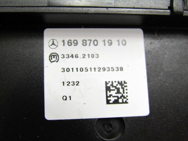 RAZLICNA STIKALA  OEM N. 1698701910 ORIGINAL REZERVNI DEL MERCEDES CLASSE A W169 5P C169 3P R (05/2008 - 2012) BENZINA LETNIK 2011