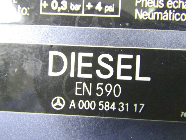 LOPUTA GORIVA OEM N. A0005843117 ORIGINAL REZERVNI DEL MERCEDES CLASSE E W211 S211 BER/SW (03/2002 - 05/2006) DIESEL LETNIK 2005