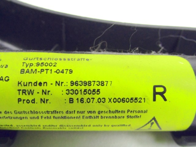 KIT AIRBAG KOMPLET OEM N. 17277 KIT AIRBAG COMPLETO ORIGINAL REZERVNI DEL CITROEN C3 / PLURIEL MK1 (2002 - 09/2005) BENZINA LETNIK 2003