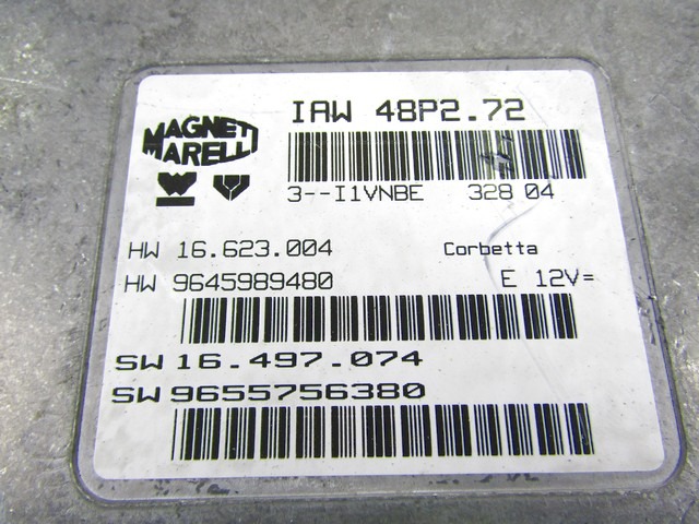 OSNOVNA KRMILNA ENOTA DDE / MODUL ZA VBRIZGAVANJE OEM N. 9645989480 ORIGINAL REZERVNI DEL CITROEN C3 / PLURIEL MK1 (2002 - 09/2005) BENZINA LETNIK 2005