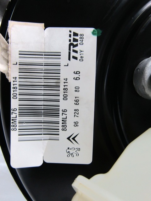 SERVO OJACEVALNIK ZAVOR S PUMPO OEM N. 9672866180 ORIGINAL REZERVNI DEL PEUGEOT 207 / 207 CC R WA WC WD WK (05/2009 - 2015) DIESEL LETNIK 2012