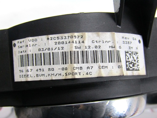 KILOMETER STEVEC OEM N. 9666749180 ORIGINAL REZERVNI DEL PEUGEOT 207 / 207 CC R WA WC WD WK (05/2009 - 2015) DIESEL LETNIK 2012