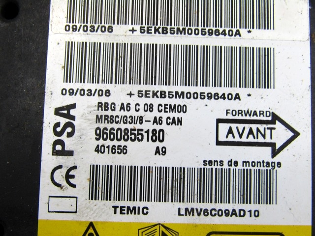 KIT AIRBAG KOMPLET OEM N. 18613 KIT AIRBAG COMPLETO ORIGINAL REZERVNI DEL CITROEN C2 (2004 - 2009) BENZINA LETNIK 2006