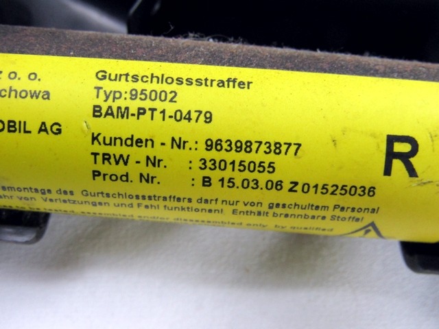 KIT AIRBAG KOMPLET OEM N. 18613 KIT AIRBAG COMPLETO ORIGINAL REZERVNI DEL CITROEN C2 (2004 - 2009) BENZINA LETNIK 2006