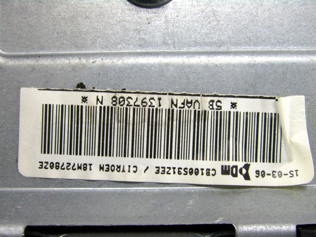 KIT AIRBAG KOMPLET OEM N. 18613 KIT AIRBAG COMPLETO ORIGINAL REZERVNI DEL CITROEN C2 (2004 - 2009) BENZINA LETNIK 2006
