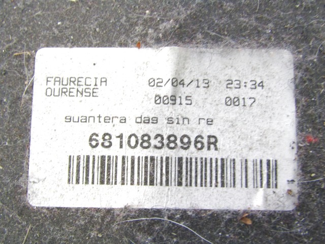 PREDAL ZA DOKUMENTE OEM N. 681083896R ORIGINAL REZERVNI DEL RENAULT MEGANE MK3 BZ0/1 B3 DZ0/1 KZ0/1 BER/SPORTOUR/ESTATE (2009 - 2015) DIESEL LETNIK 2013