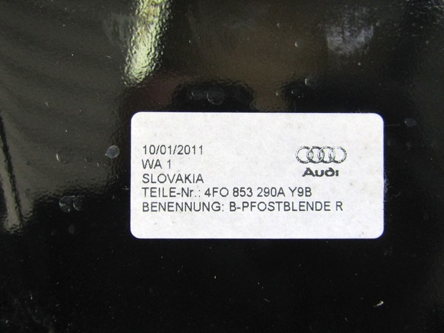 OKRASNE LETVE IN PROFILI SPREDNJIH VRAT OEM N. 4F0853290A ORIGINAL REZERVNI DEL AUDI A6 C6 4F2 4FH 4F5 BER/SW/ALLROAD (07/2004 - 10/2008) DIESEL LETNIK 2007