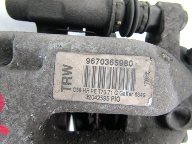 ZADNJE LEVE ZAVORNE CELJUSTI  OEM N. 9670000000 ORIGINAL REZERVNI DEL PEUGEOT 308 4A 4B 4C 4E 4H MK1 BER/SW/CC (2007 - 2013) DIESEL LETNIK 2012