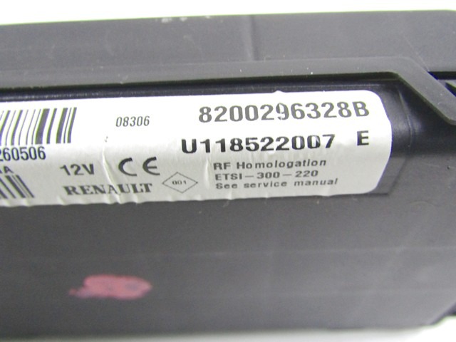 KOMPLET ODKLEPANJE IN VZIG  OEM N. 33356 KIT ACCENSIONE AVVIAMENTO ORIGINAL REZERVNI DEL DACIA LOGAN MK1 (2004 - 2013) BENZINA/GPL LETNIK 2009