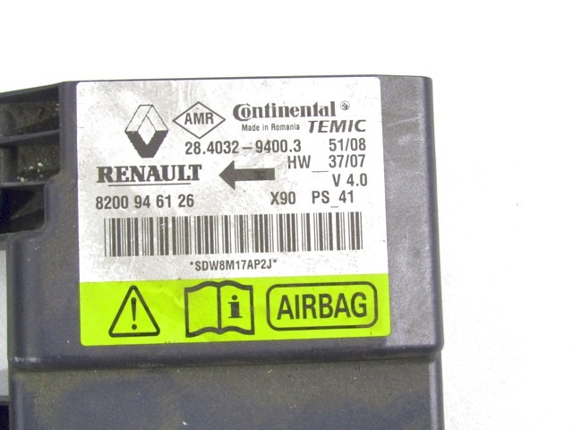 KIT AIRBAG KOMPLET OEM N. 33356 KIT AIRBAG COMPLETO ORIGINAL REZERVNI DEL DACIA LOGAN MK1 (2004 - 2013) BENZINA/GPL LETNIK 2009