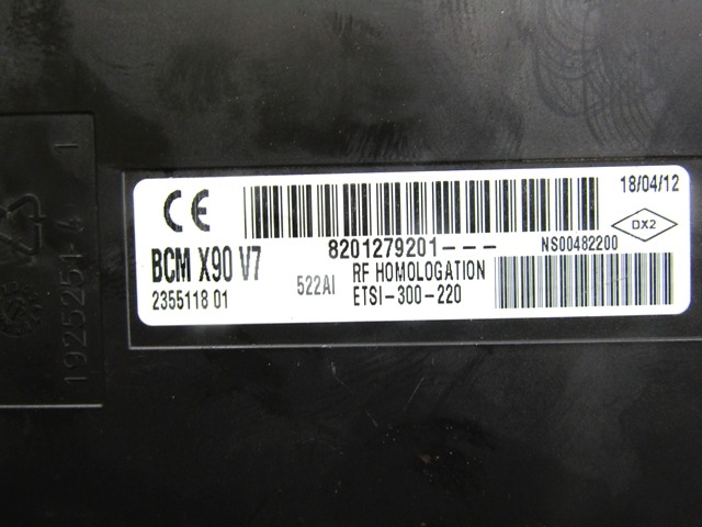 KOMPLET ODKLEPANJE IN VZIG  OEM N. 6691 KIT ACCENSIONE AVVIAMENTO ORIGINAL REZERVNI DEL DACIA LOGAN MK1 (2004 - 2013) BENZINA LETNIK 2012