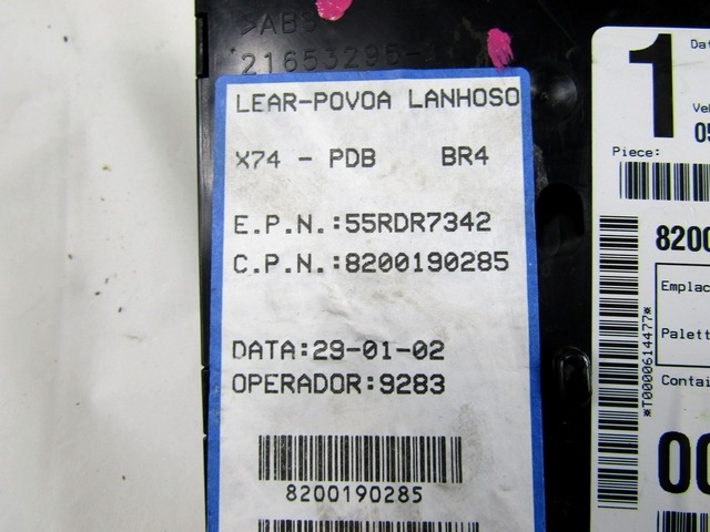 KOMPLET ODKLEPANJE IN VZIG  OEM N. 15775 KIT ACCENSIONE AVVIAMENTO ORIGINAL REZERVNI DEL RENAULT LAGUNA BG0/1 KG0/1 MK2 BER/SW (11/2000 - 12/2004) DIESEL LETNIK 2002