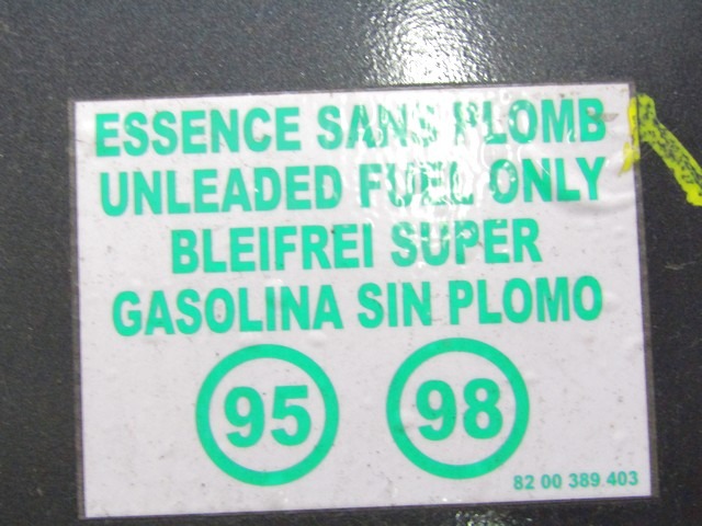 LOPUTA GORIVA OEM N. 6001551099 ORIGINAL REZERVNI DEL DACIA SANDERO MK1 (2008 - 2012) BENZINA/GPL LETNIK 2011