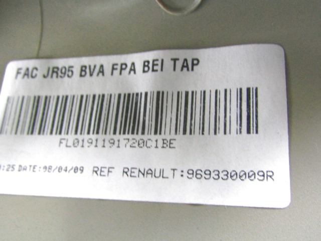 SREDINSKA KONZOLA  OEM N. 969330009R ORIGINAL REZERVNI DEL RENAULT SCENIC XMOD / SCENIC JZ0/1 MK3 (2009 - 2012) DIESEL LETNIK 2009