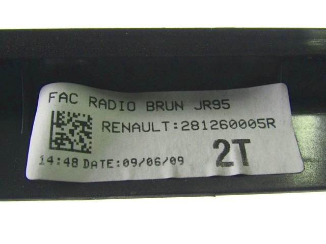 ARMATURNA PLO?CA OEM N. 281260005R ORIGINAL REZERVNI DEL RENAULT SCENIC XMOD / SCENIC JZ0/1 MK3 (2009 - 2012) DIESEL LETNIK 2009