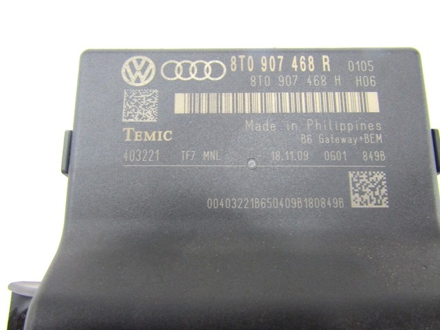 RACUNALNIK VMESNIKA (GATEWAY) OEM N. 8T0907468R ORIGINAL REZERVNI DEL AUDI A4 B8 8K2 BER/SW/CABRIO (2007 - 11/2015) DIESEL LETNIK 2010