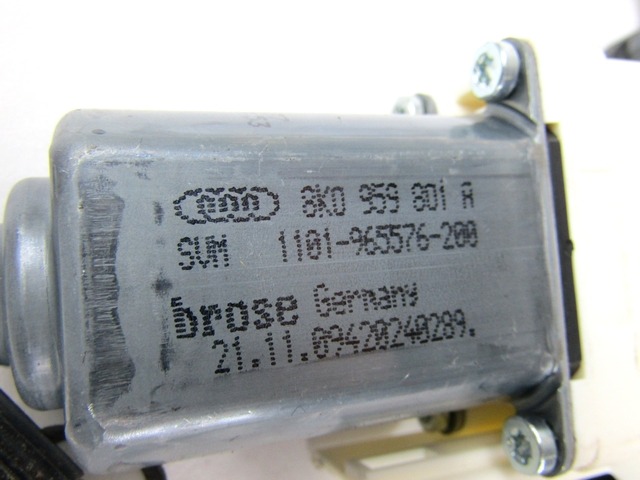 MEHANIZEM DVIGA SPREDNJIH STEKEL  OEM N. 8K0959801A ORIGINAL REZERVNI DEL AUDI A4 B8 8K2 BER/SW/CABRIO (2007 - 11/2015) DIESEL LETNIK 2010