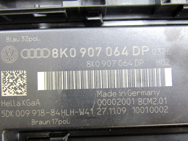 KOMPLET ODKLEPANJE IN VZIG  OEM N. 30390 KIT ACCENSIONE AVVIAMENTO ORIGINAL REZERVNI DEL AUDI A4 B8 8K2 BER/SW/CABRIO (2007 - 11/2015) DIESEL LETNIK 2010