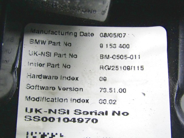 KILOMETER STEVEC OEM N. 9153400 ORIGINAL REZERVNI DEL MINI ONE / COOPER BERLINA CABRIO R56 R57 (2007 - 2013) BENZINA LETNIK 2007