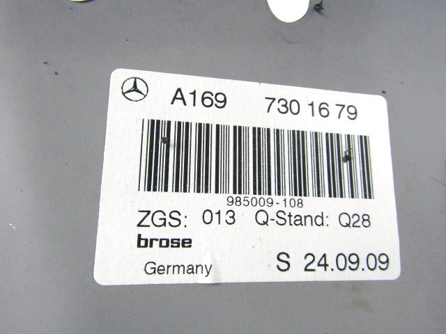 MEHANIZEM DVIGA ZADNJIH STEKEL  OEM N. A1697301679 ORIGINAL REZERVNI DEL MERCEDES CLASSE B W245 T245 5P (2005 - 2011) DIESEL LETNIK 2010