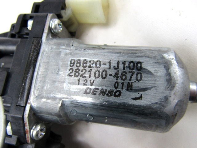 MEHANIZEM DVIGA SPREDNJIH STEKEL  OEM N. 988201J100 ORIGINAL REZERVNI DEL HYUNDAI I20 PB PBT MK1 (2008 - 2012)DIESEL LETNIK 2011