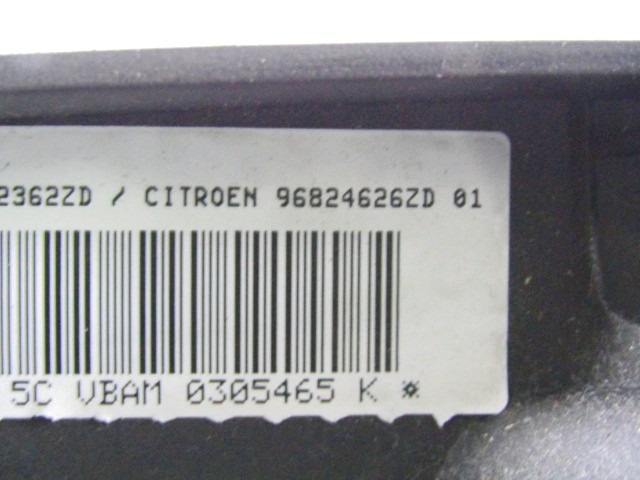 KIT AIRBAG KOMPLET OEM N. 31997 KIT AIRBAG COMPLETO ORIGINAL REZERVNI DEL CITROEN C5 RD TD MK2 /TOURER/CROSS TOURER (2008 - 2017) DIESEL LETNIK 2011