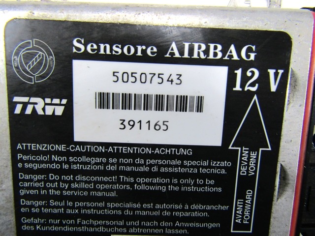 KIT AIRBAG KOMPLET OEM N. 19449 KIT AIRBAG COMPLETO ORIGINAL REZERVNI DEL ALFA ROMEO 159 939 BER/SW (2005 - 2013) DIESEL LETNIK 2007