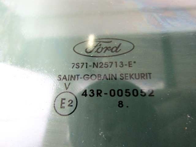 ZADNJA LEVA STEKLO OEM N. 7S71-N25713-E ORIGINAL REZERVNI DEL FORD MONDEO BA7 MK3 BER/SW (2007 - 8/2010) BENZINA/GPL LETNIK 2009