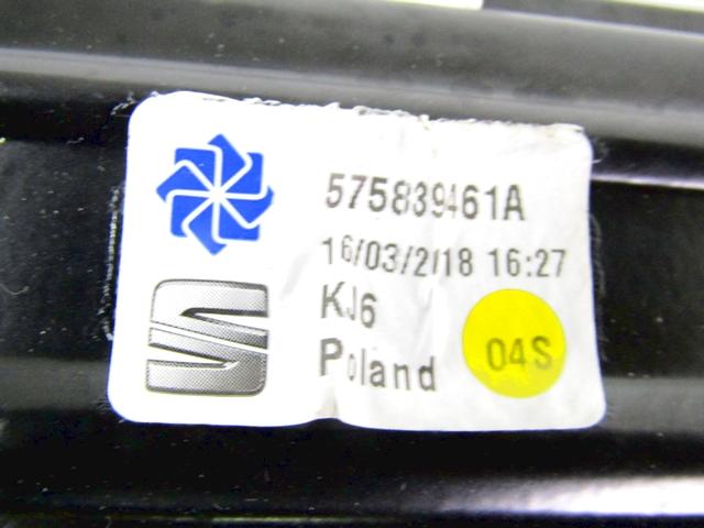 ROCNI SISTEM ZA DVIGOVANJE ZADNJEGA STEKLA  OEM N. 575839461A ORIGINAL REZERVNI DEL SEAT ATECA KH7 (DAL 2016)BENZINA LETNIK 2018