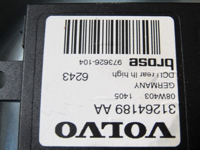 MEHANIZEM DVIGA ZADNJIH STEKEL  OEM N. 27624 Sistema alzacristallo porta posteriore elett ORIGINAL REZERVNI DEL VOLVO V50 545 R (2007 - 2012) BENZINA/ETANOLO LETNIK 2008