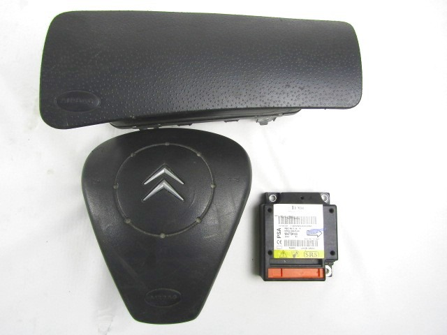 KIT AIRBAG KOMPLET OEM N. 9647794180 ORIGINAL REZERVNI DEL CITROEN C3 / PLURIEL MK1 (2002 - 09/2005) DIESEL LETNIK 2003