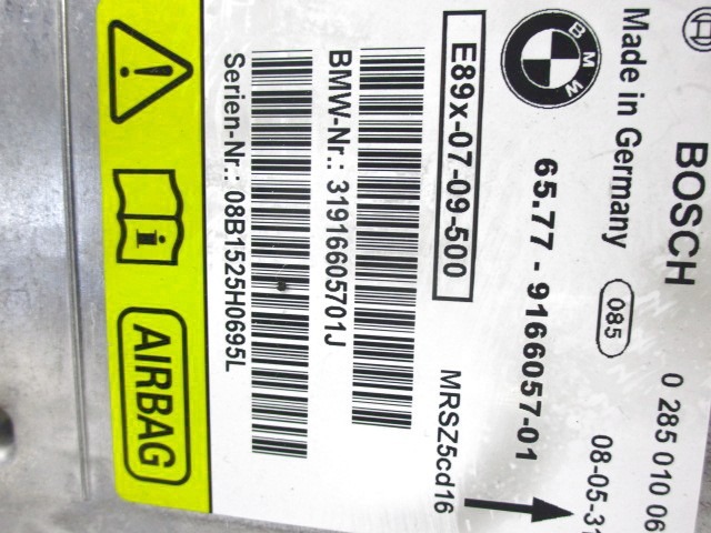 KIT AIRBAG KOMPLET OEM N. 25482 KIT AIRBAG COMPLETO ORIGINAL REZERVNI DEL BMW SERIE 3 BER/SW/COUPE/CABRIO E90/E91/E92/E93 LCI R (2009 - 2012) DIESEL LETNIK 2009