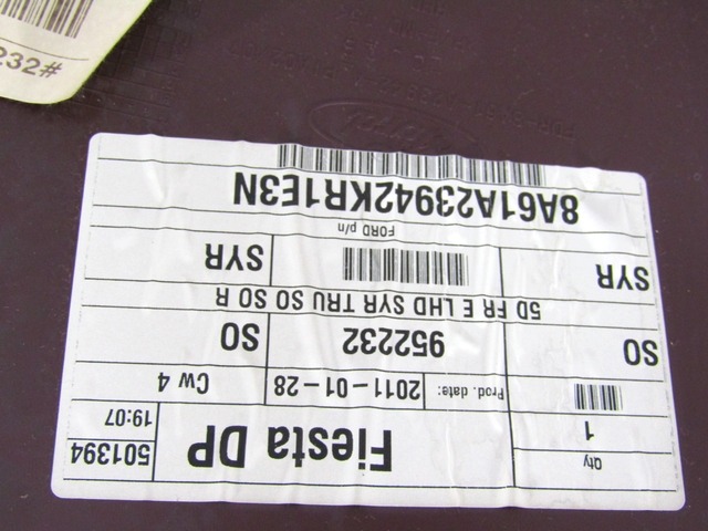 NOTRANJA OBLOGA SPREDNJIH VRAT OEM N. PNADTFDFIESTACB1MK6BR5P ORIGINAL REZERVNI DEL FORD FIESTA CB1 CNN MK6 (09/2008 - 11/2012) DIESEL LETNIK 2011