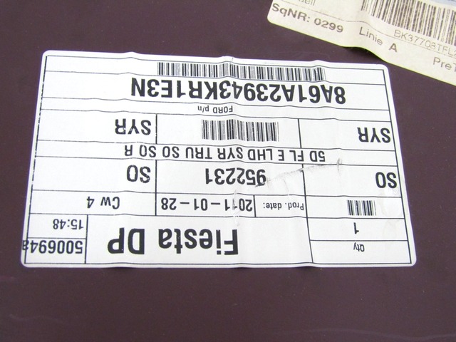 NOTRANJA OBLOGA SPREDNJIH VRAT OEM N. PNASTFDFIESTACB1MK6BR5P ORIGINAL REZERVNI DEL FORD FIESTA CB1 CNN MK6 (09/2008 - 11/2012) DIESEL LETNIK 2011